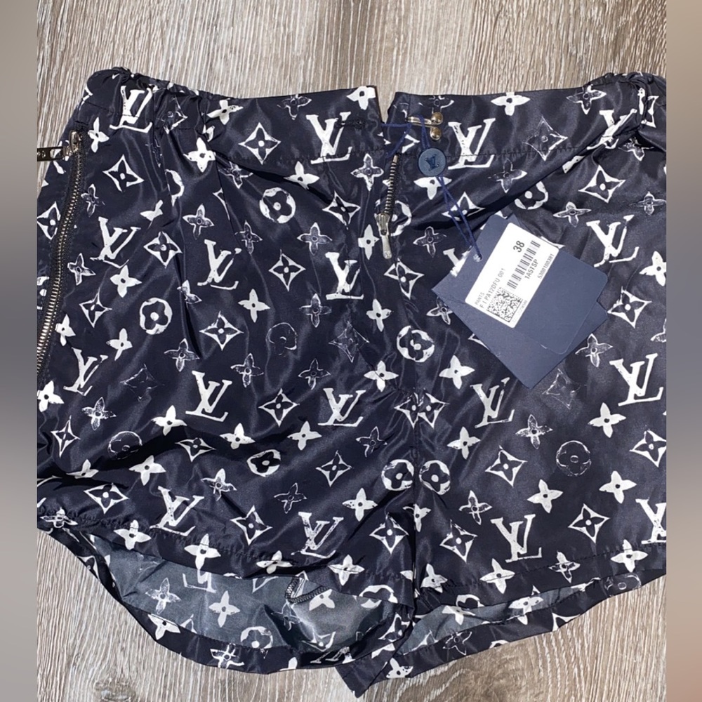 Louis Vuitton Stencil-effect Monogram Shorts